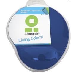 Mouse Pad - C/ Almohadilla Tipo Gel, AZUL MARINO, Antiderrapante, Monótono, 24.5*21.5*0.2 Cms, BROBOTIX  500074A - 2