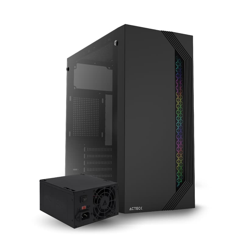 Gabinete Gaming Acteck GM434 | Diseño Aerodinámico, Iluminación RGB
