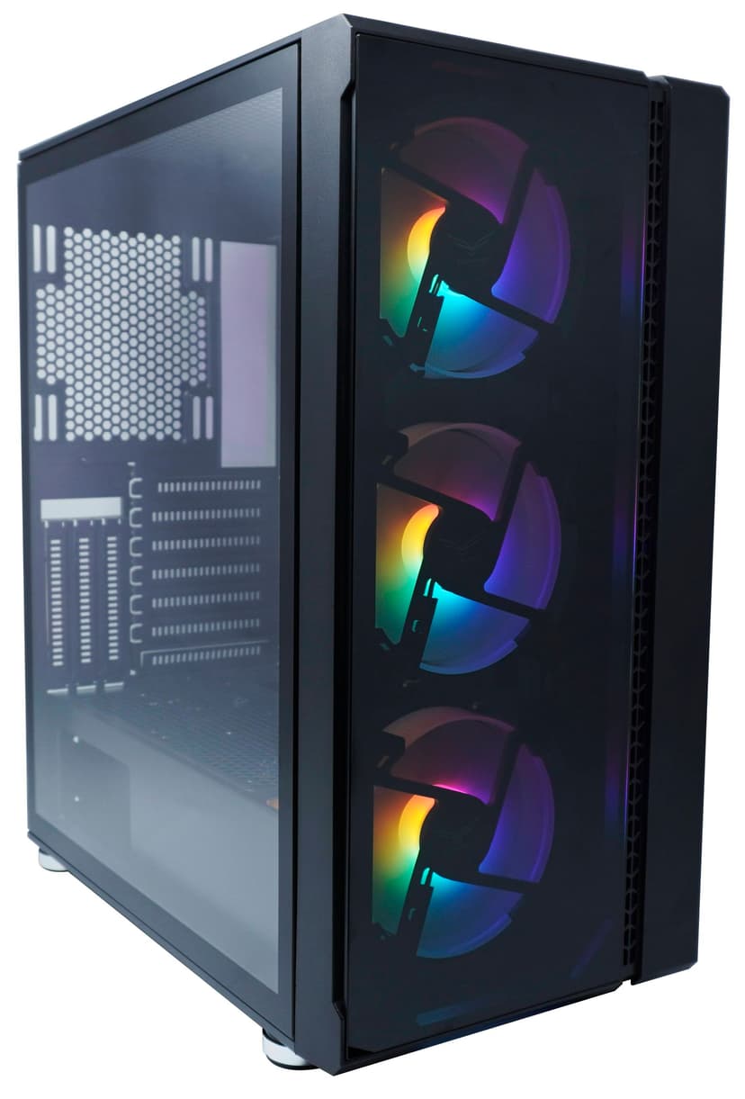 Gabinete Gaming EVOTEC EV-1021 | Diseño Aerodinámico, Iluminación RGB