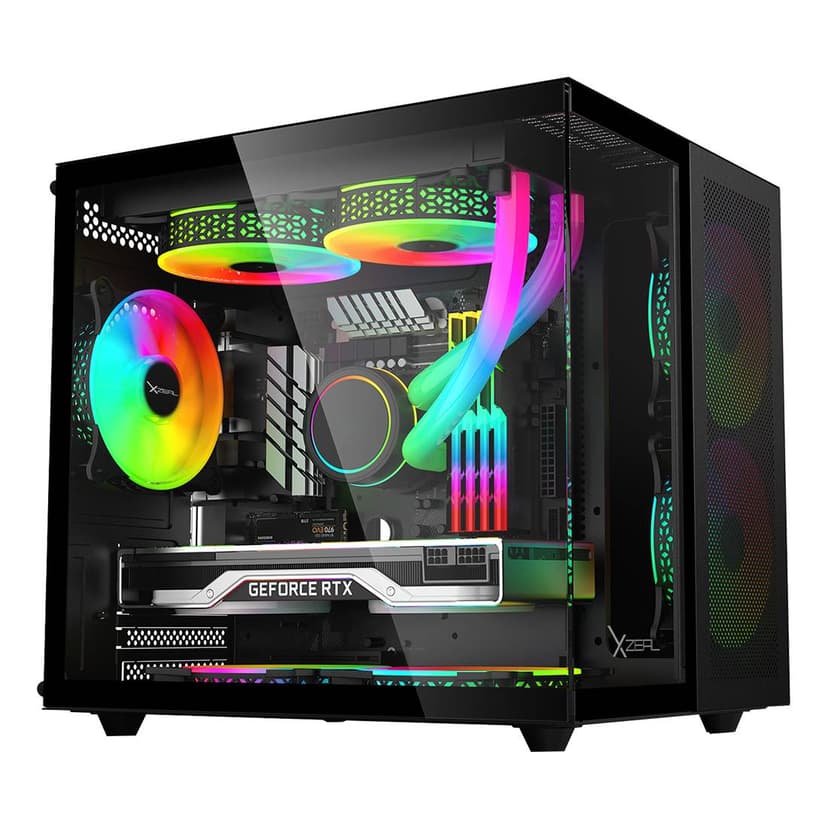 Gabinete Gaming Xzeal XZGAMC1B | Diseño RGB, Ventilación Eficiente