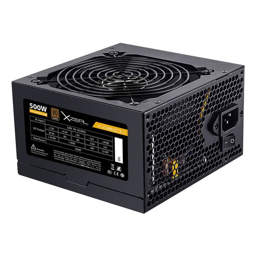 Fuente de Poder Xzeal XZPS500B | 500W, Eficiencia 80 Plus Bronze