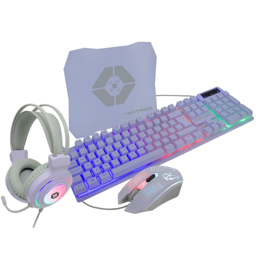 Kit Teclado y Mouse Gamer VORTRED | Retroiluminación RGB, Conexión USB