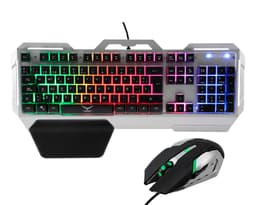 Kit Teclado y Mouse Gamer Naceb Gaming NA-0911 | Retroiluminación RGB, Diseño Ergonómico - 1