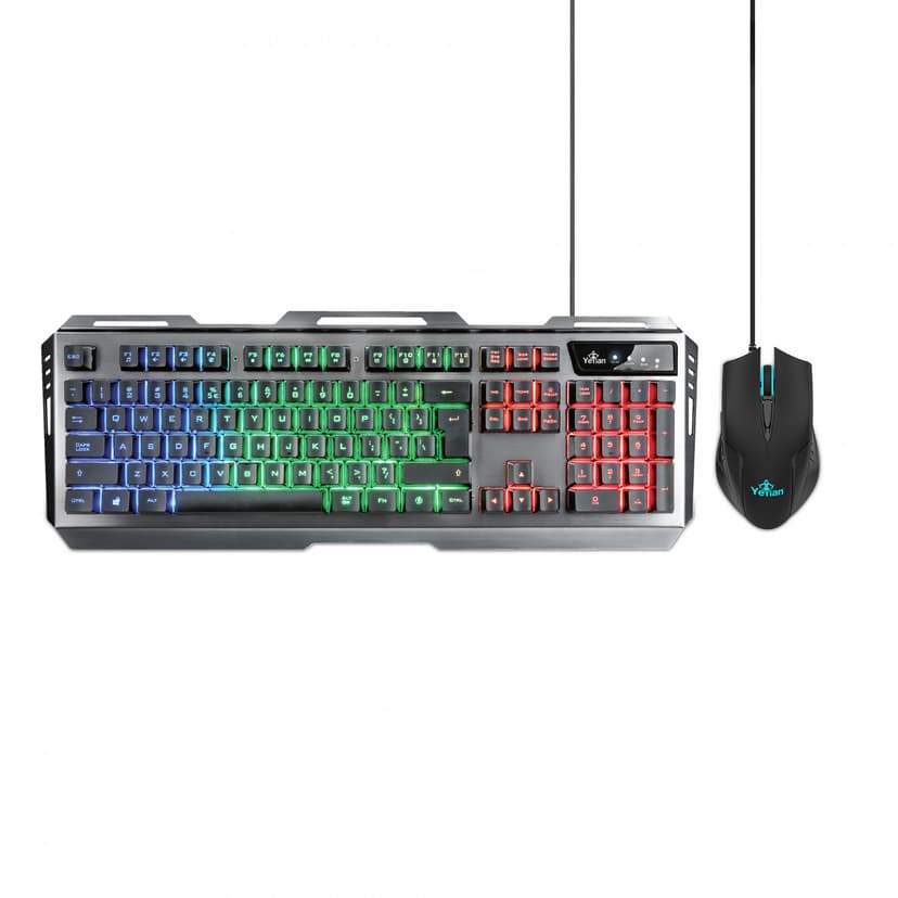 Kit Teclado y Mouse Gaming Yeyian YKP-20706 | Retroiluminación RGB, Diseño Ergonómico