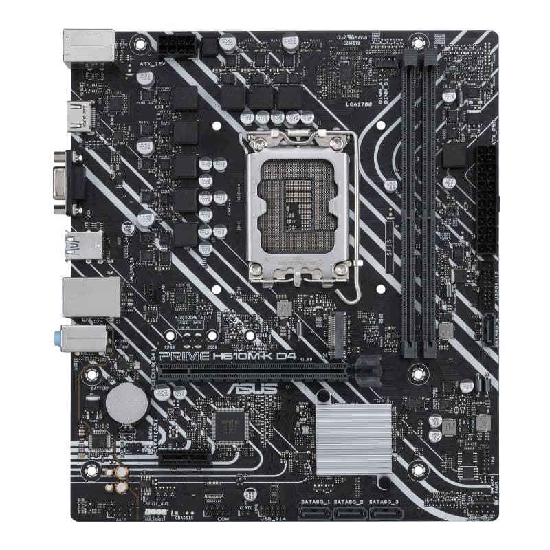 Placa Base ASUS PRIME H610M-K D4-CSM | Soporte DDR4, Formato Micro ATX