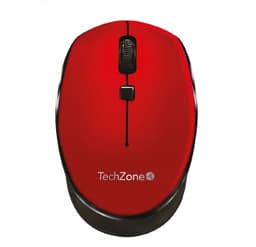 Mouse inalámbrico Start Red TechZone - hasta 1600 DPI's, 3 botones, textura en rubber, 1 año de garantía. - 2