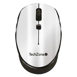 Mouse inalámbrico Start Silver TechZone - hasta 1600 DPI's, 3 botones, textura en rubber, 1 año de garantía. - 2