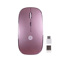 Mouse SLIVE recargable rosa con nano receptor tipoC y USB A - mousepad incluido, TECHZONE, TZACMOI27, DPI:1000, 1200, 1600 - 2
