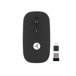 Mouse SLIVEBLACK recargable negro con nano receptor tipoC y USB A - mousepad incluido, TECHZONE, TZACMOI30, DPI: 1000, 1200, 1600 - 2