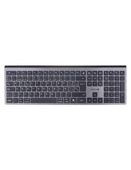 Teclado HEFESTOS recargable con conexión Bluetooth TECHZONE TZACTCB01 color plata - QWERTY. Compatibilidad: Windows, Android y MacOS. - 2
