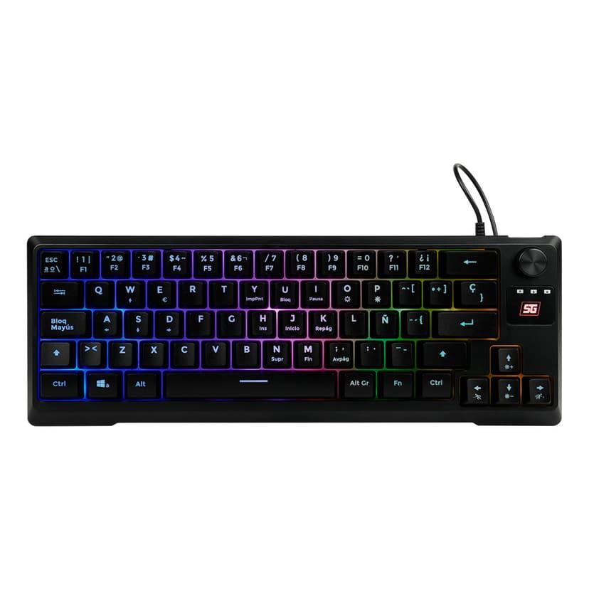 Teclado Gamer VORAGO KB-506 | Retroiluminación RGB, Diseño Ergonómico
